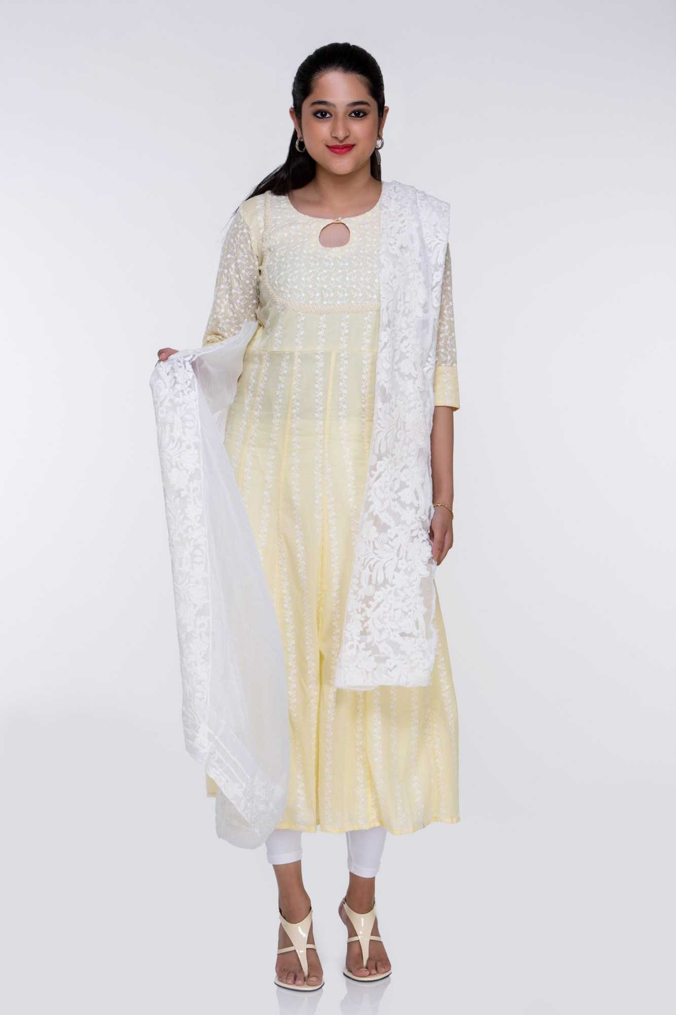 Designer Kurtis - Cotton Chikankari Tunic - LotusLane - Plus sizes ...