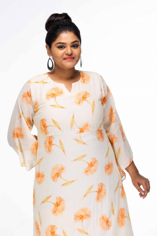MEADERING MEADOWS WHITE FLORAL PLUS SIZE MAXI DRESS