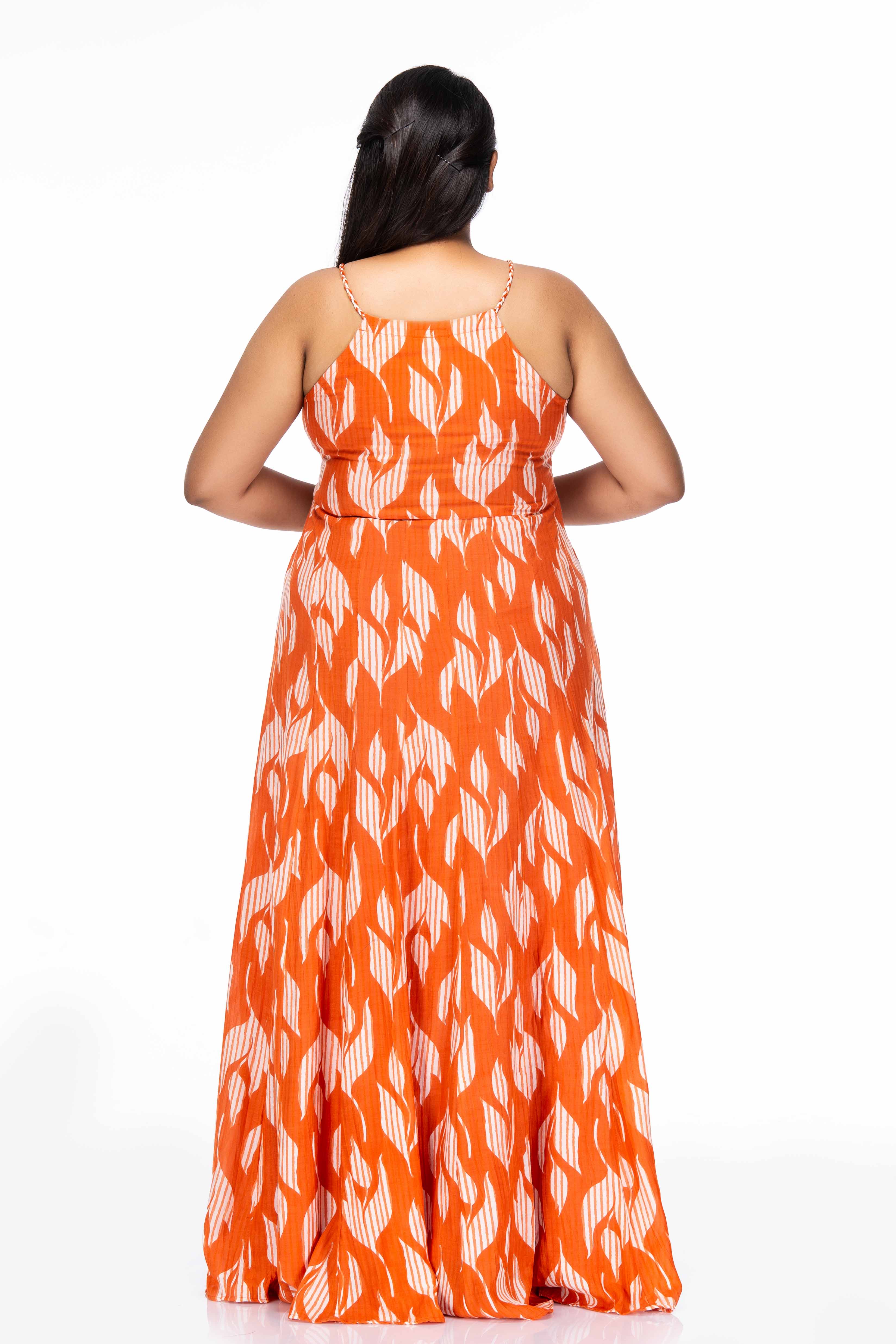 Floral Maxi Dress - Orange Saffron Floral Print Maxi Dress - LotusLane