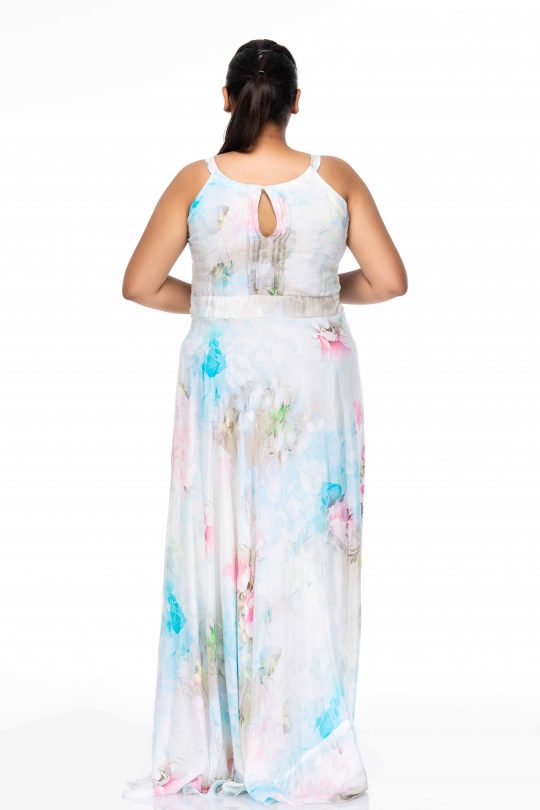 Party Wear Gown - Floral Printed Pretty Maxi Dress - LotusLane