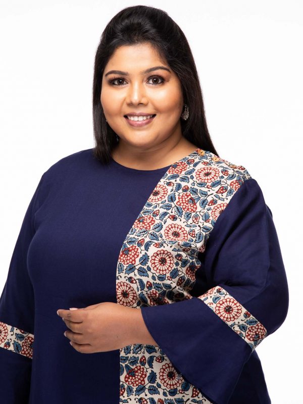 Plus size Blue treasure Ajrakh tunic