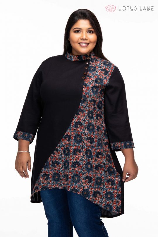 plus size Relaxed fit Tunic - Half
