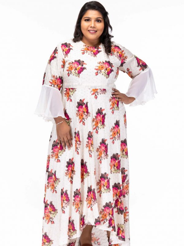 Moonlit Night Floral Maxi Dress - Pose2