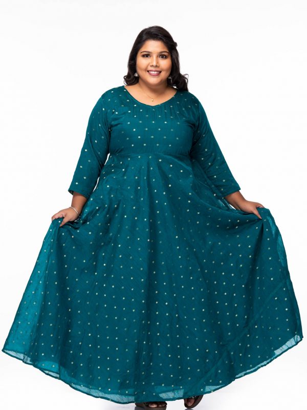 Plus size Stay chic Green Party wear dress