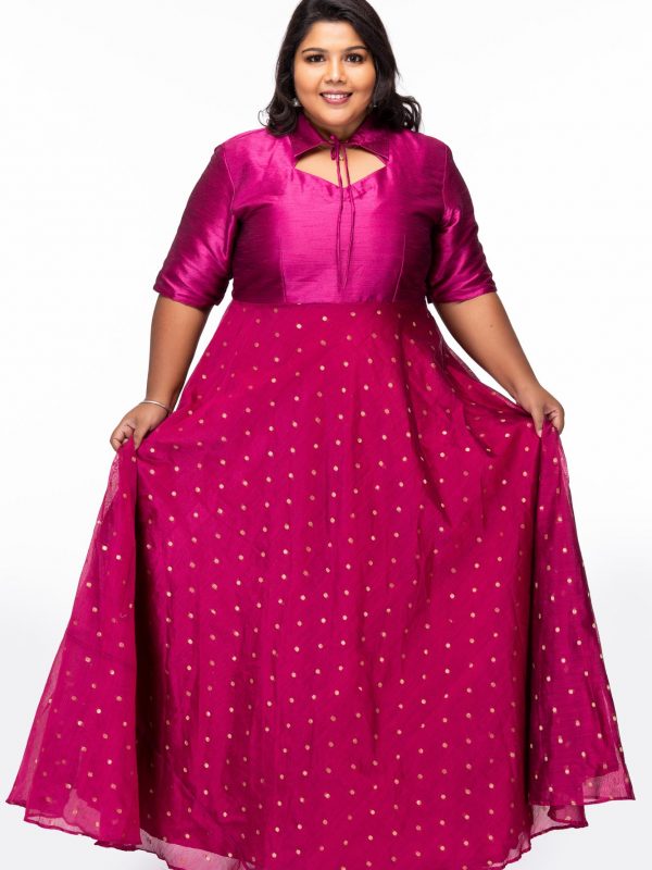 Plus size Dreamy Pink Plus Size Party Wear Dress