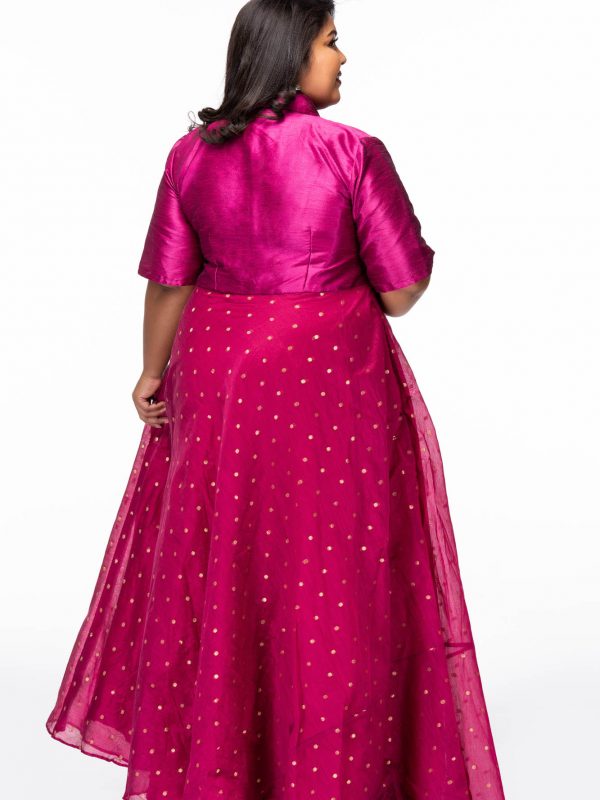 Plus size Dreamy Pink Plus Size Party Wear Dress