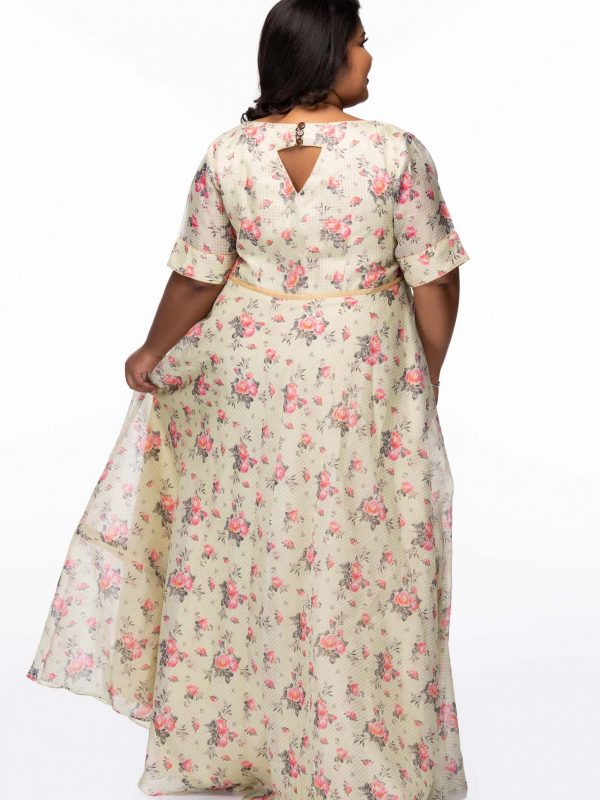 Plus Size Spring Garden Maxi Dress