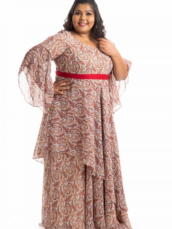 Plus Size Dress - Beige