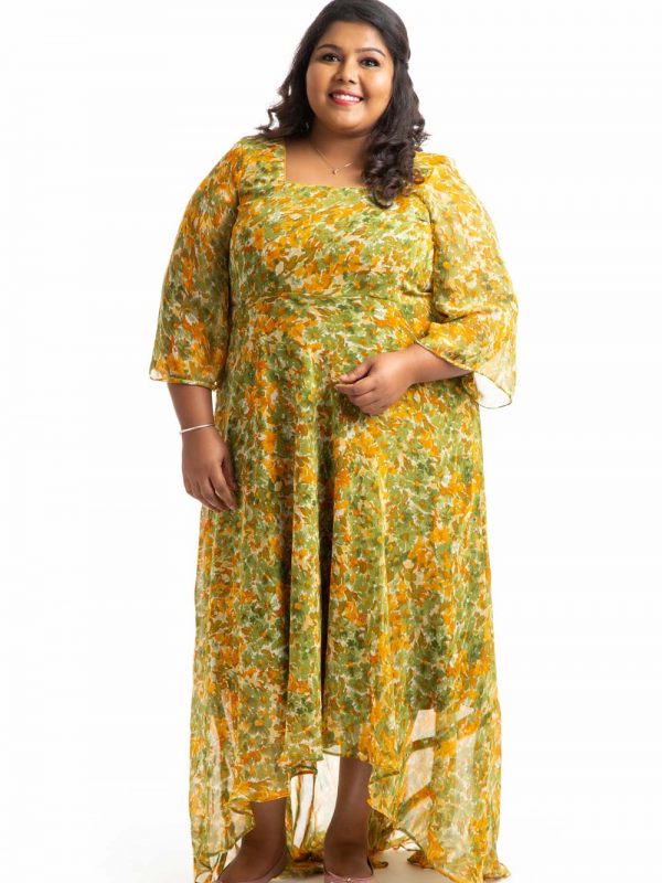 Plus Size Dress -Yellow