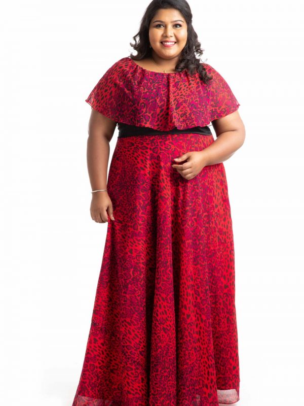 Plus Size Dress -Red