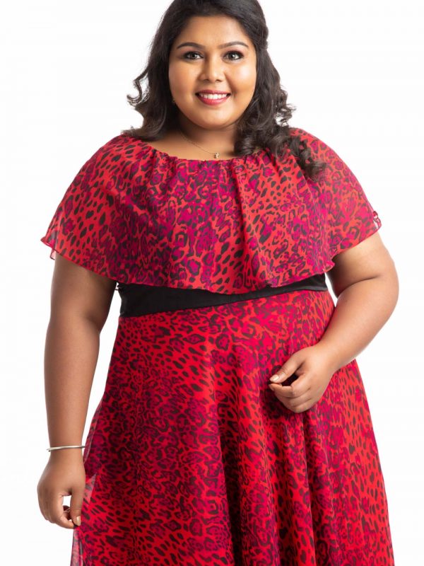 Plus Size Dress -Red