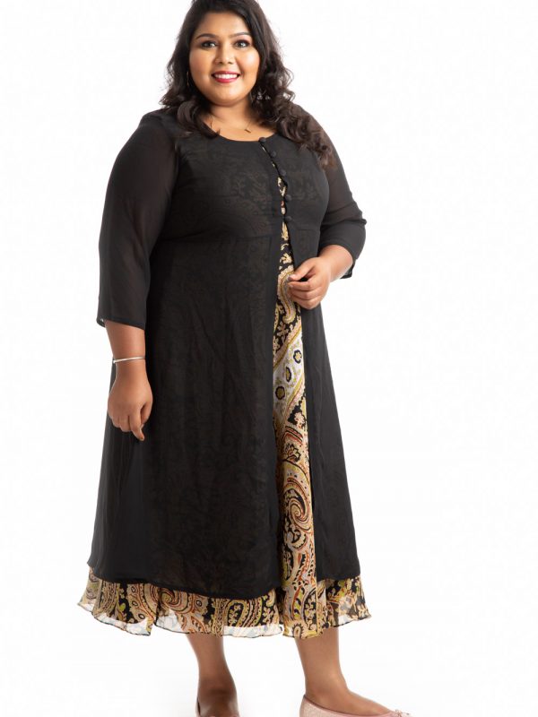 Plus Size Dress -Black