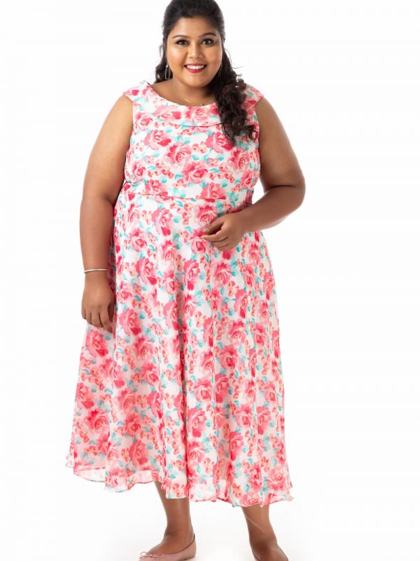 Plus Size Dress -Pink