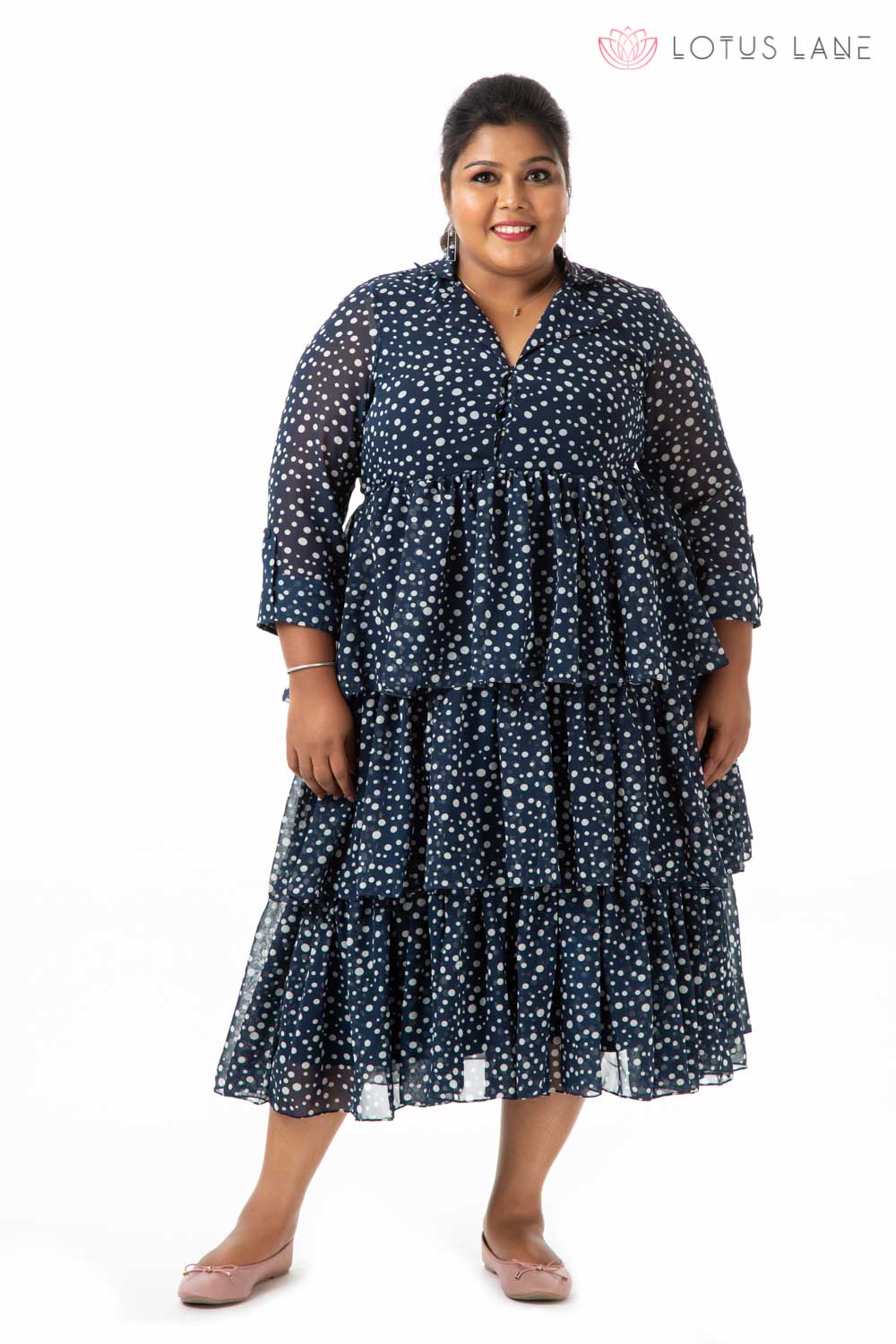 Plus size vintage on sale polka dot dress